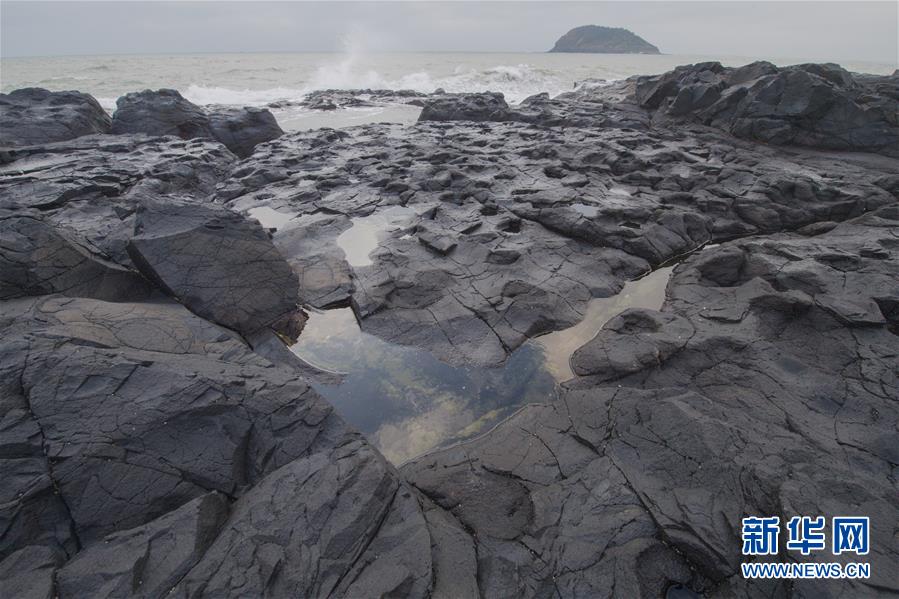 这是漳州滨海火山国家地质公园内火山喷气口附近地貌(12月5日摄).